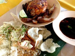 nasi kerabu tumis kelantan