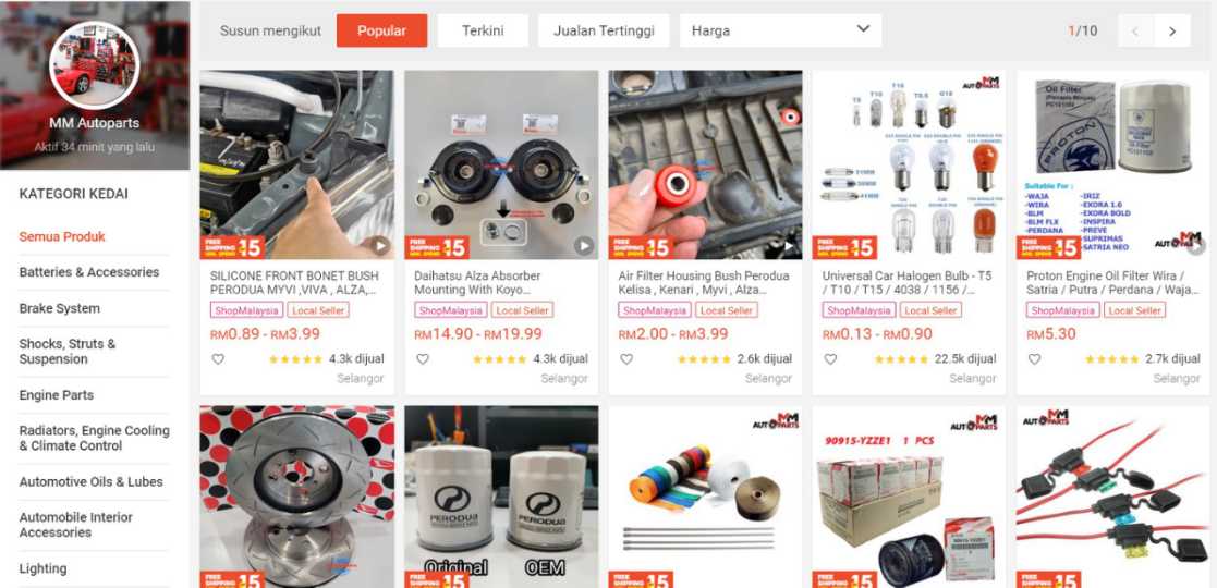 Kedai Sparepart MM Autoparts Shopee