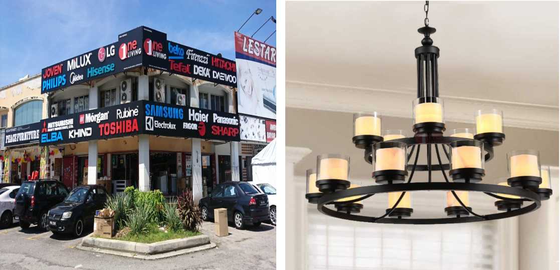 kedai lampu One Living, Shah Alam