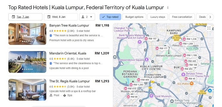 Semak Komen dan Penilaian Hotel